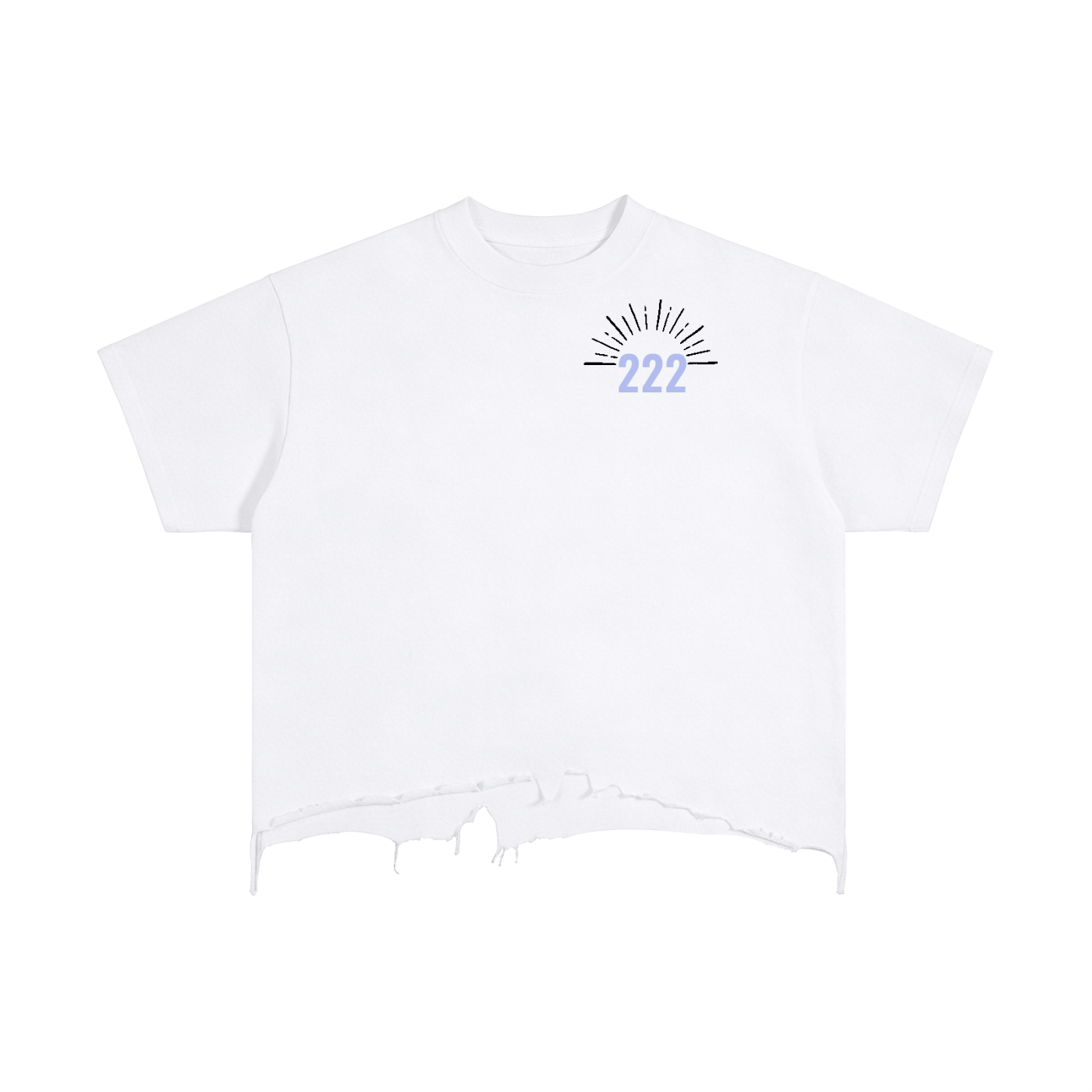 Vintage Wash Boxy Distressed Hem T-Shirt