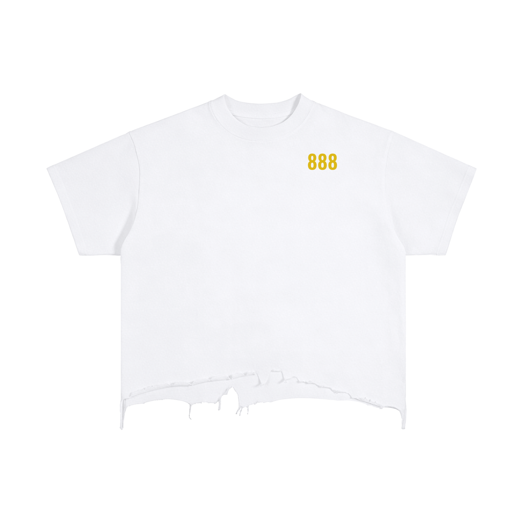 Vintage Wash Boxy Distressed Hem T-Shirt