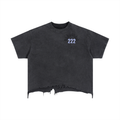 Vintage Wash Boxy Distressed Hem T-Shirt