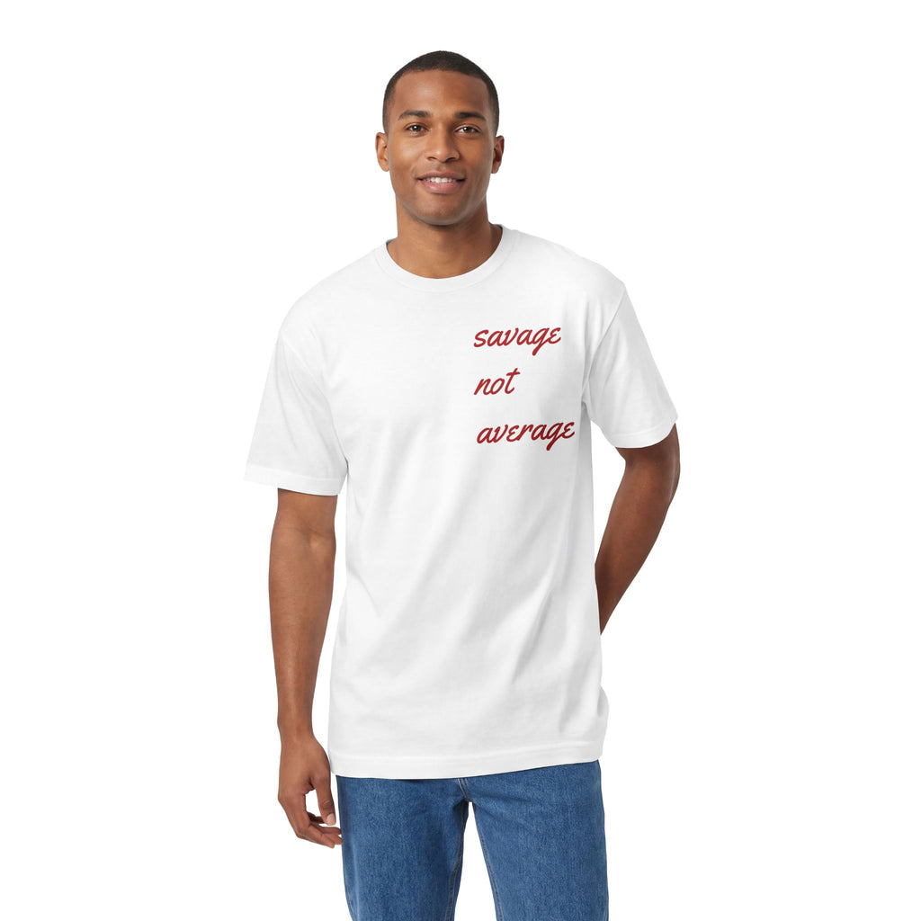 Savage Not Average Unisex Classic Tee, Graphic Tee, Casual Shirt, Gender-Neutral Fashion, Gift for Friends, Motivational Apparel