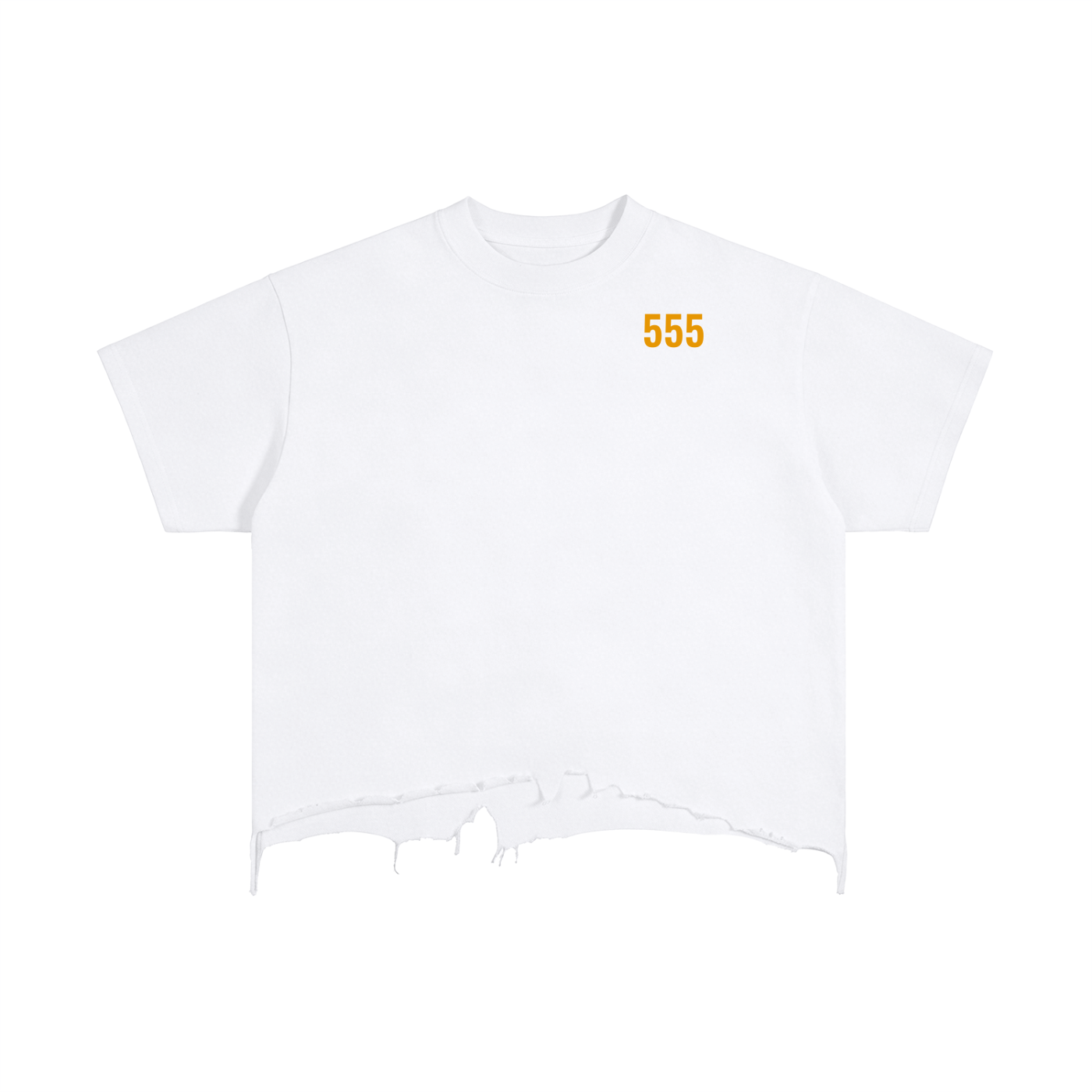 Vintage Wash Boxy Distressed Hem T-Shirt