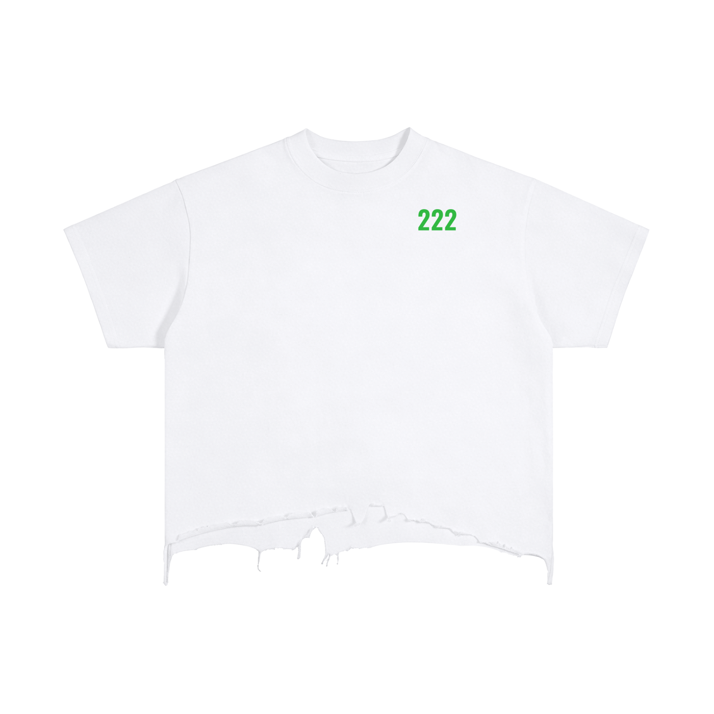 Vintage Wash Boxy Distressed Hem T-Shirt