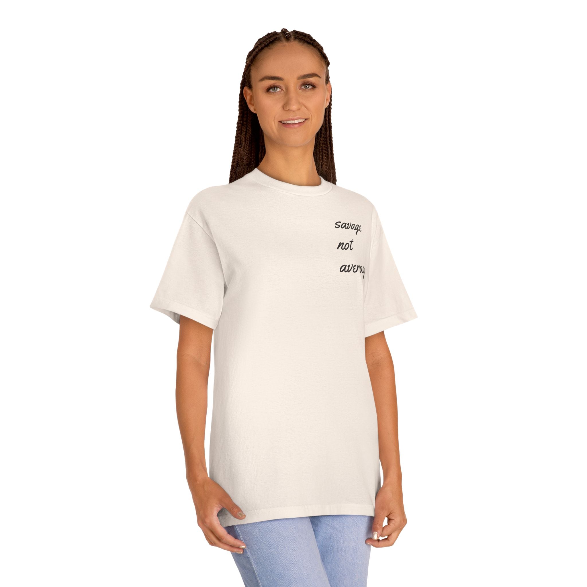 Savage Not Average Unisex Classic Tee, Graphic Tee, Casual Shirt, Gender-Neutral Fashion, Gift for Friends, Motivational Apparel
