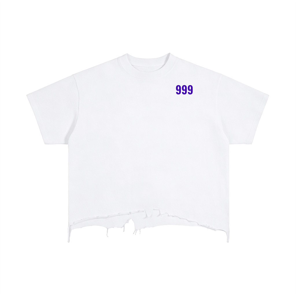 Vintage Wash Boxy Distressed Hem T-Shirt