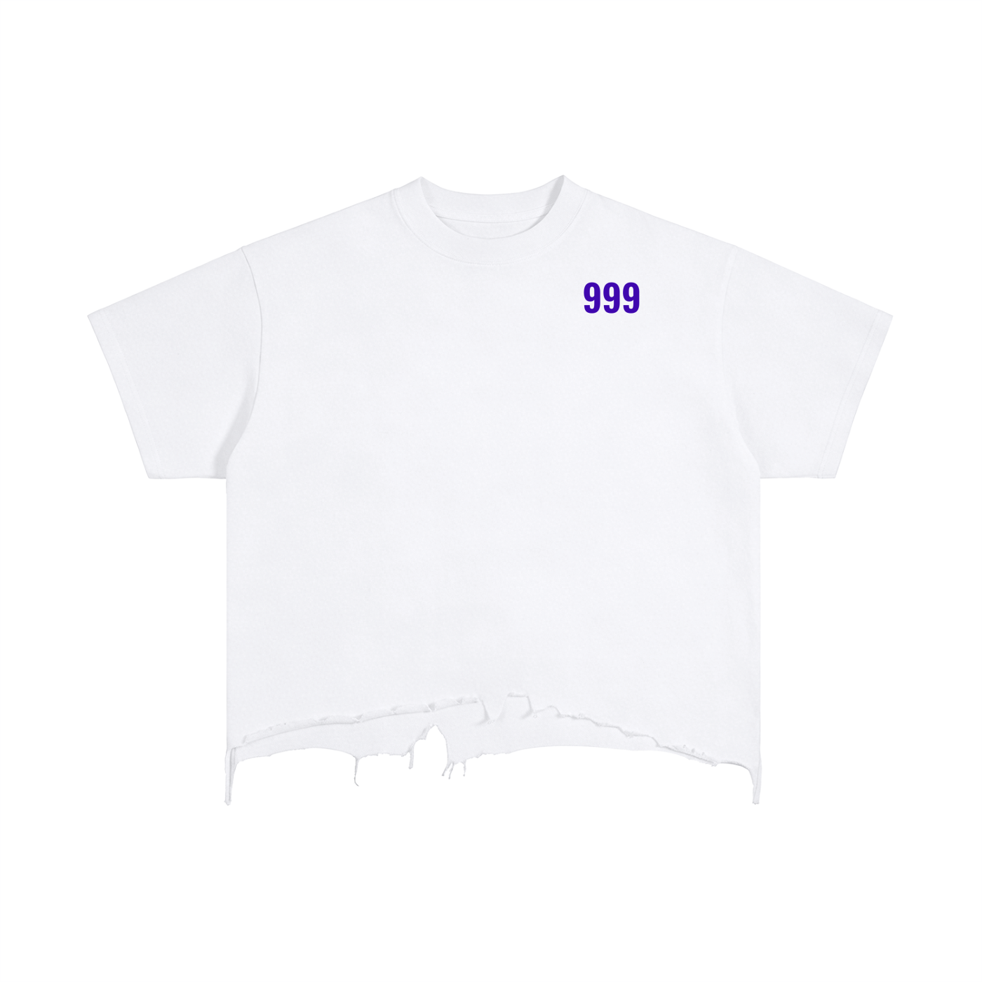 Vintage Wash Boxy Distressed Hem T-Shirt