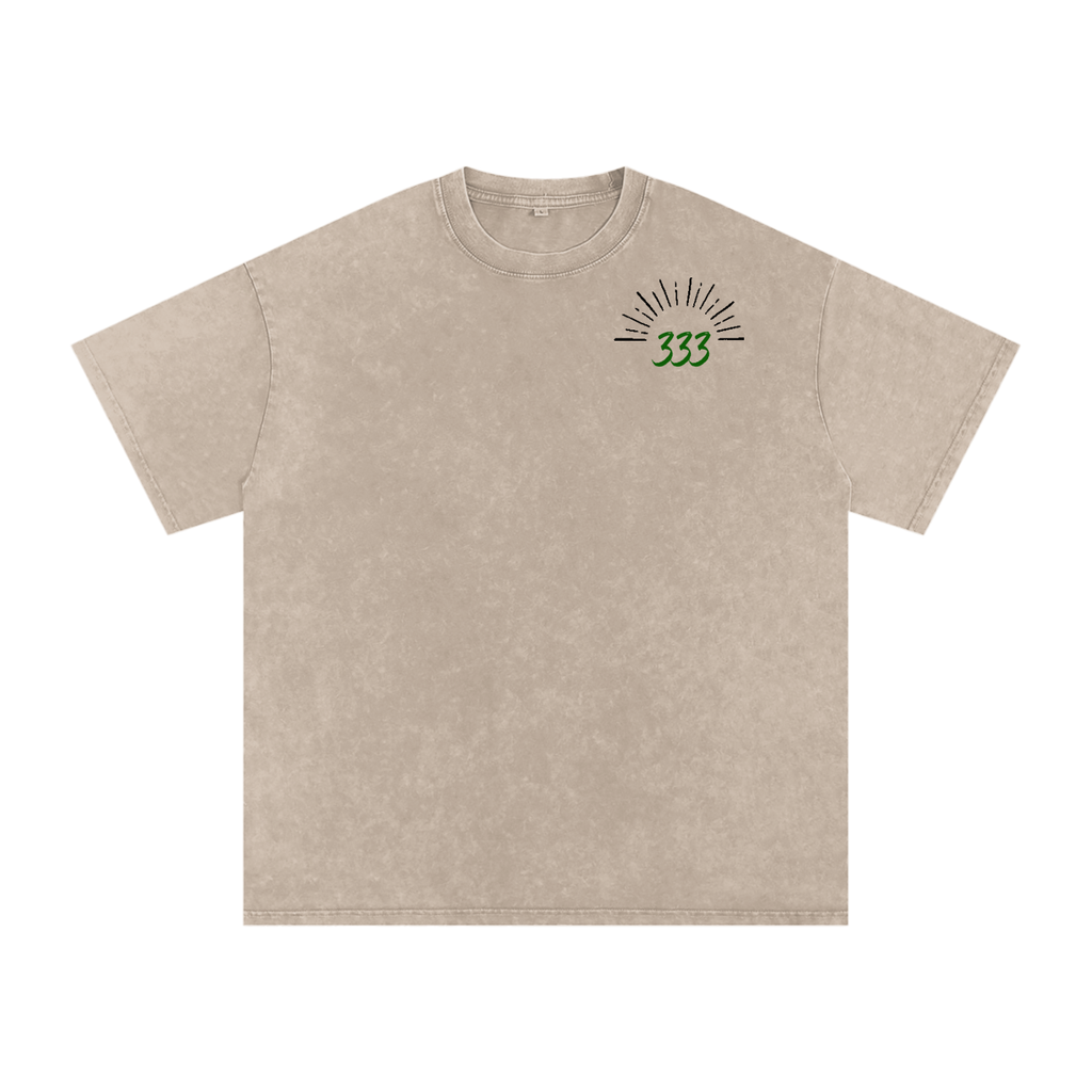Snow Washed Oversized Cotton T-Shirt