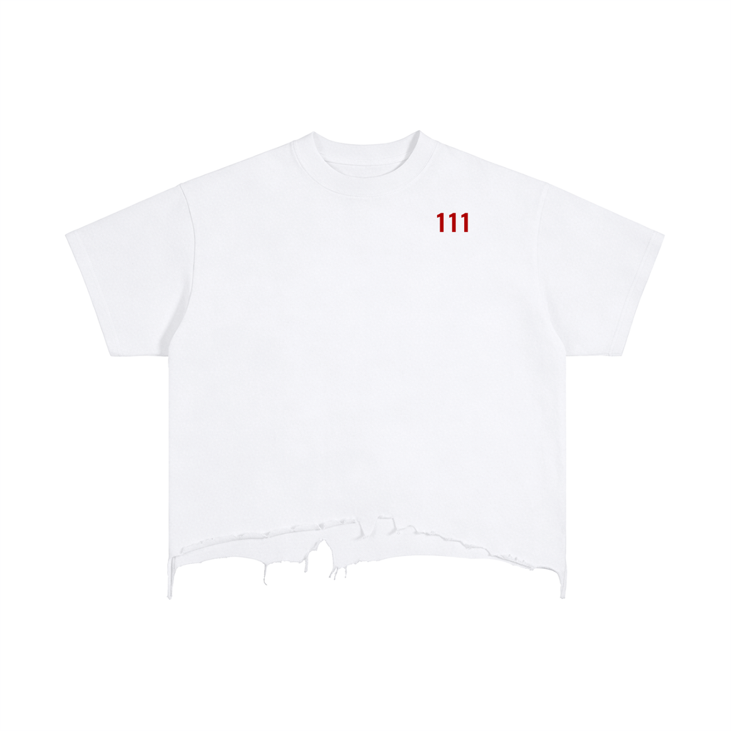 Vintage Wash Boxy Distressed Hem T-Shirt