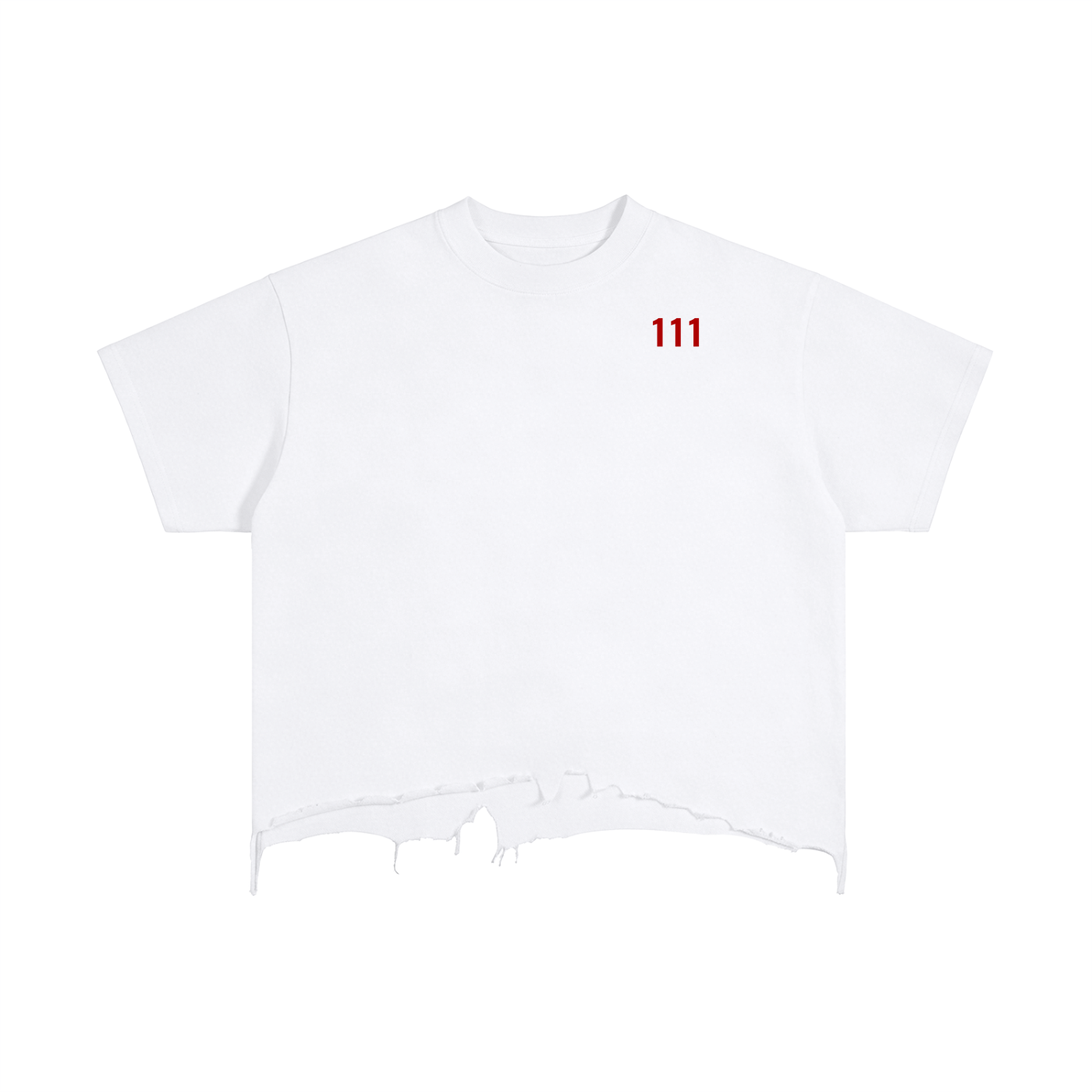 Vintage Wash Boxy Distressed Hem T-Shirt